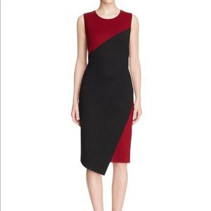 Magaschoni Ponte Colorblock Dress